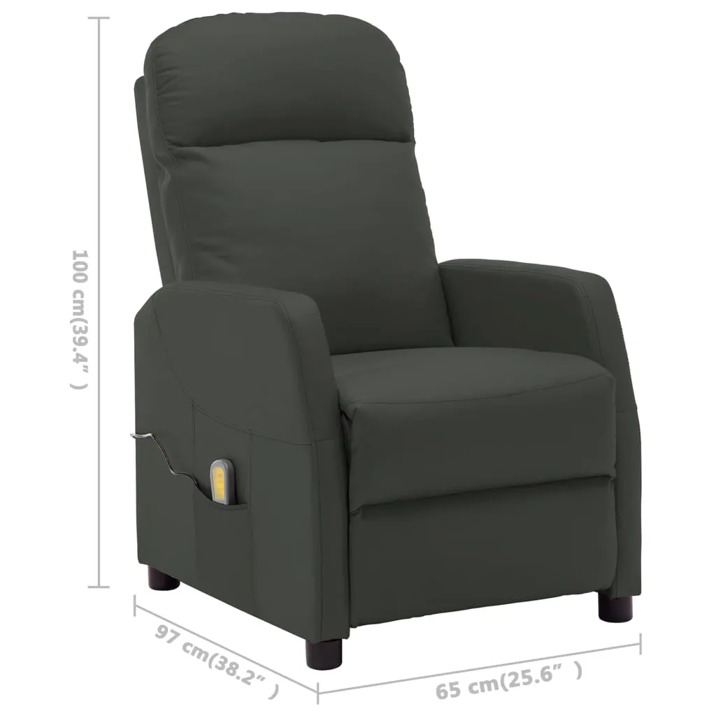 Massage Chair Massaging Recliner Push Chair for Elderly Faux Leather