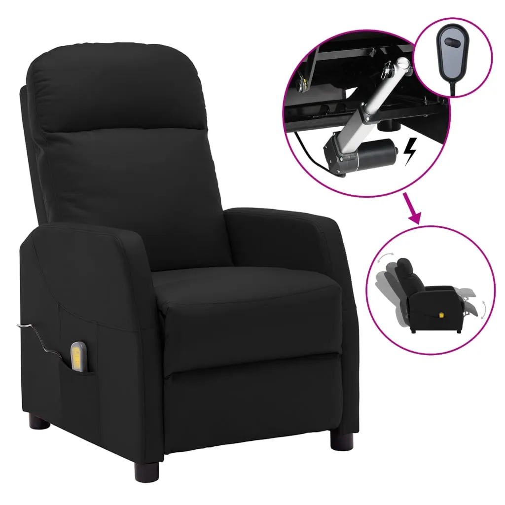 Massage Chair Massaging Recliner Push Chair for Elderly Faux Leather