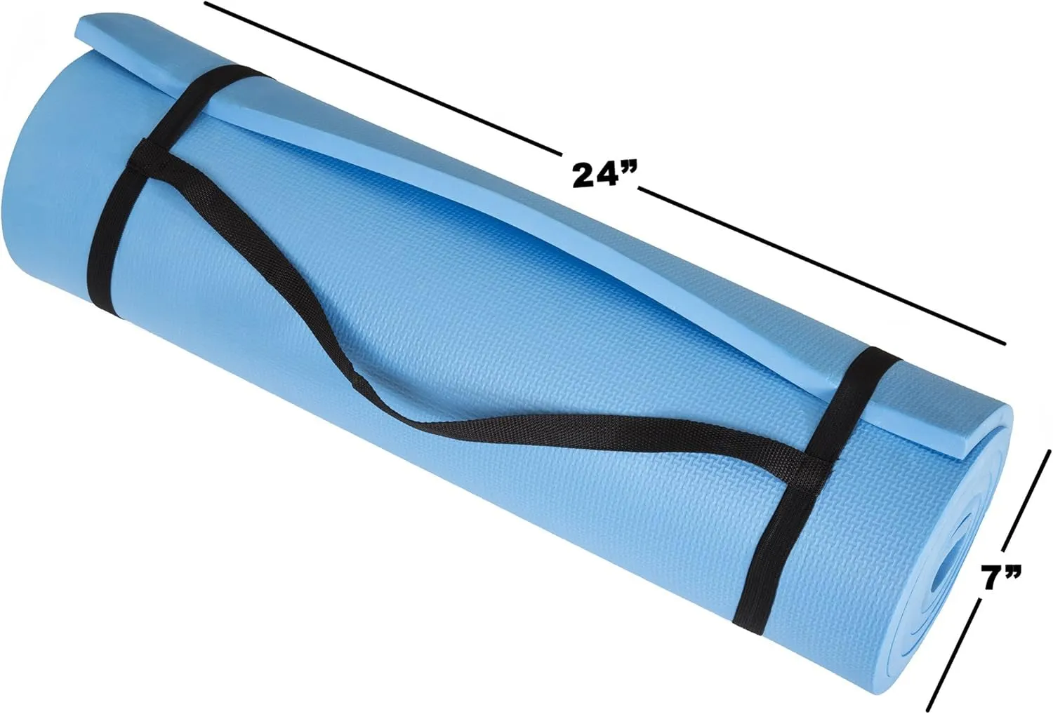 Mat by for - Strap - Carrying Thick Double Mat Gym Comprehensive catalog Fitness Home Exercise Yoga Mat Workout with Pilates Top-tier 72X24-Inch or Sided 1/2-Inch