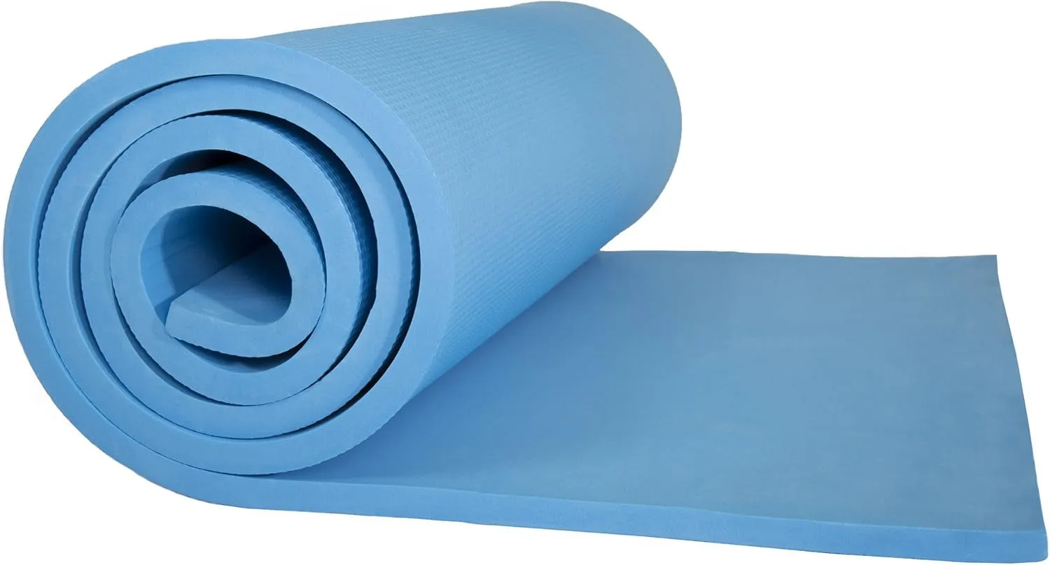 Mat by for - Strap - Carrying Thick Double Mat Gym Comprehensive catalog Fitness Home Exercise Yoga Mat Workout with Pilates Top-tier 72X24-Inch or Sided 1/2-Inch