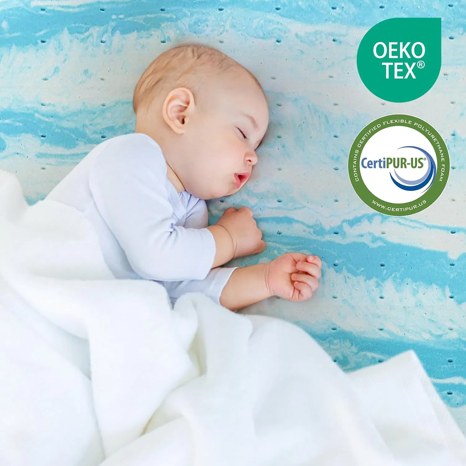 Mattress Topper Full, 3 Inch Gel Memory Foam Bed Topper for Full Size Bed, CertiPUR-US Certified, Blue