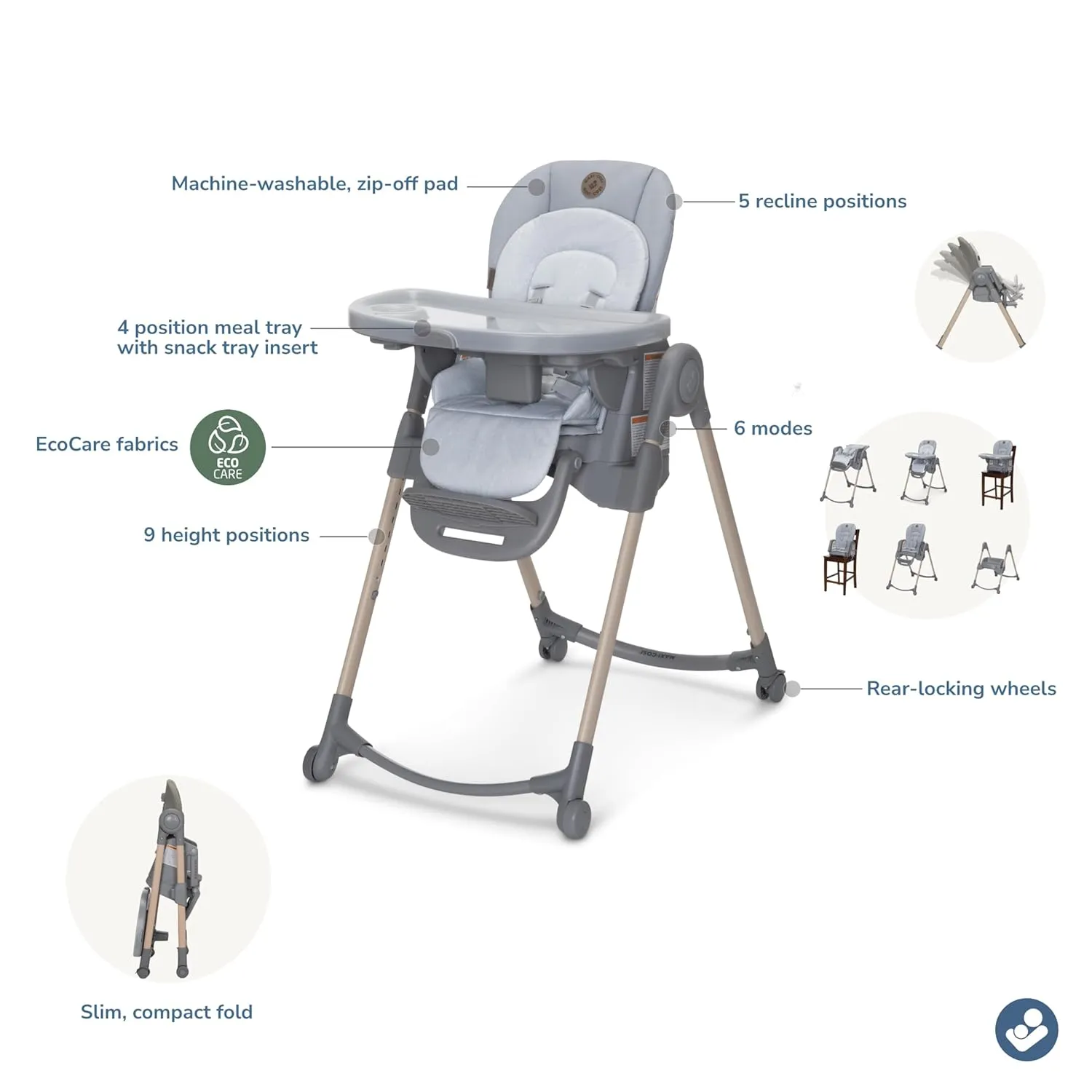 Maxi-Cosi Minla 6-in-1 Foldable High Chair
