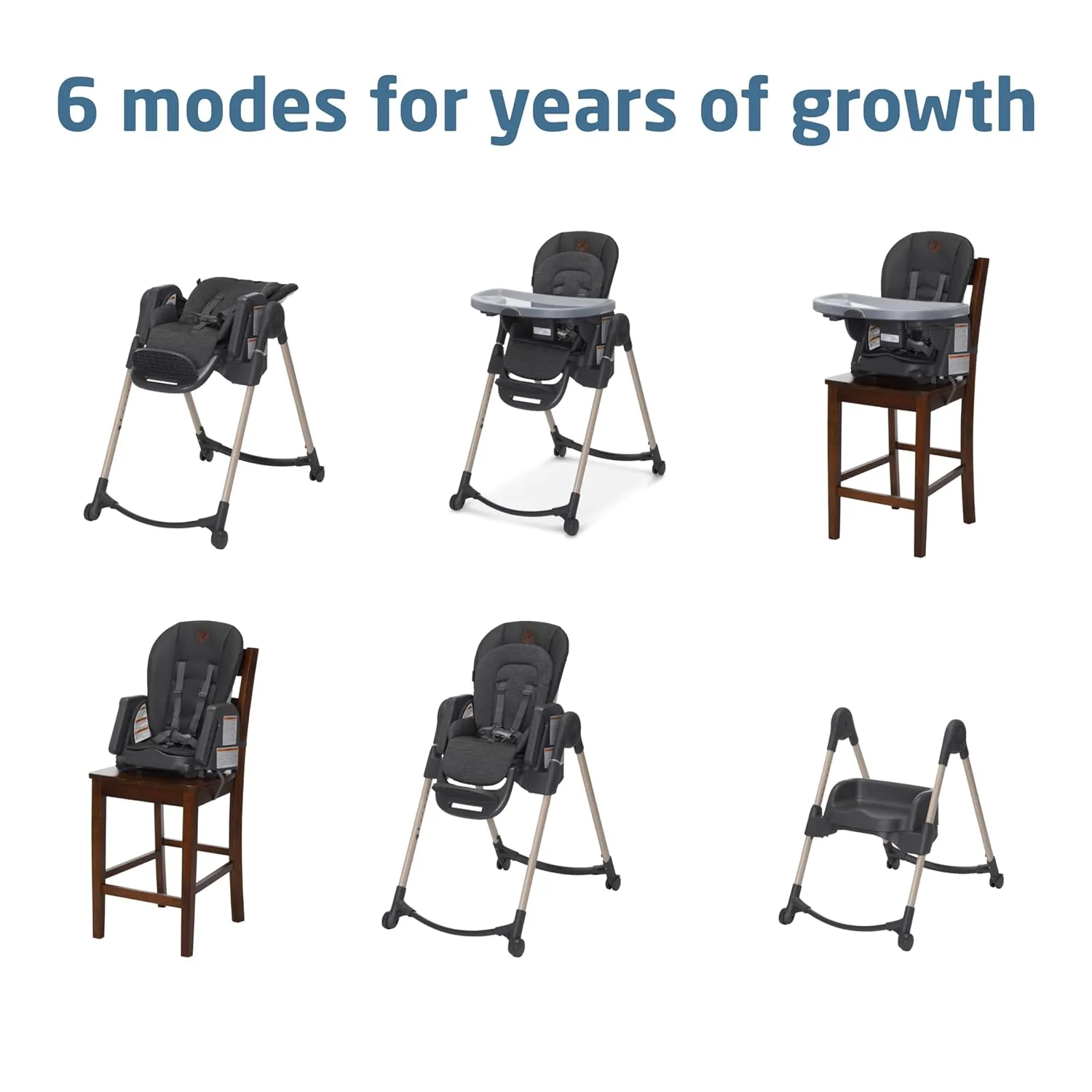 Maxi-Cosi Minla 6-in-1 High Chair in Classic Graphite