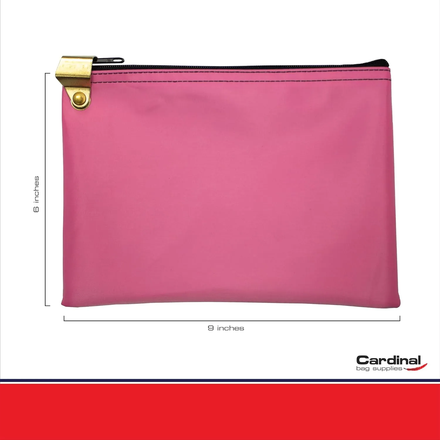 Medication Zipper Hood Security Bag with Included Padlock and Keys (Pink)
