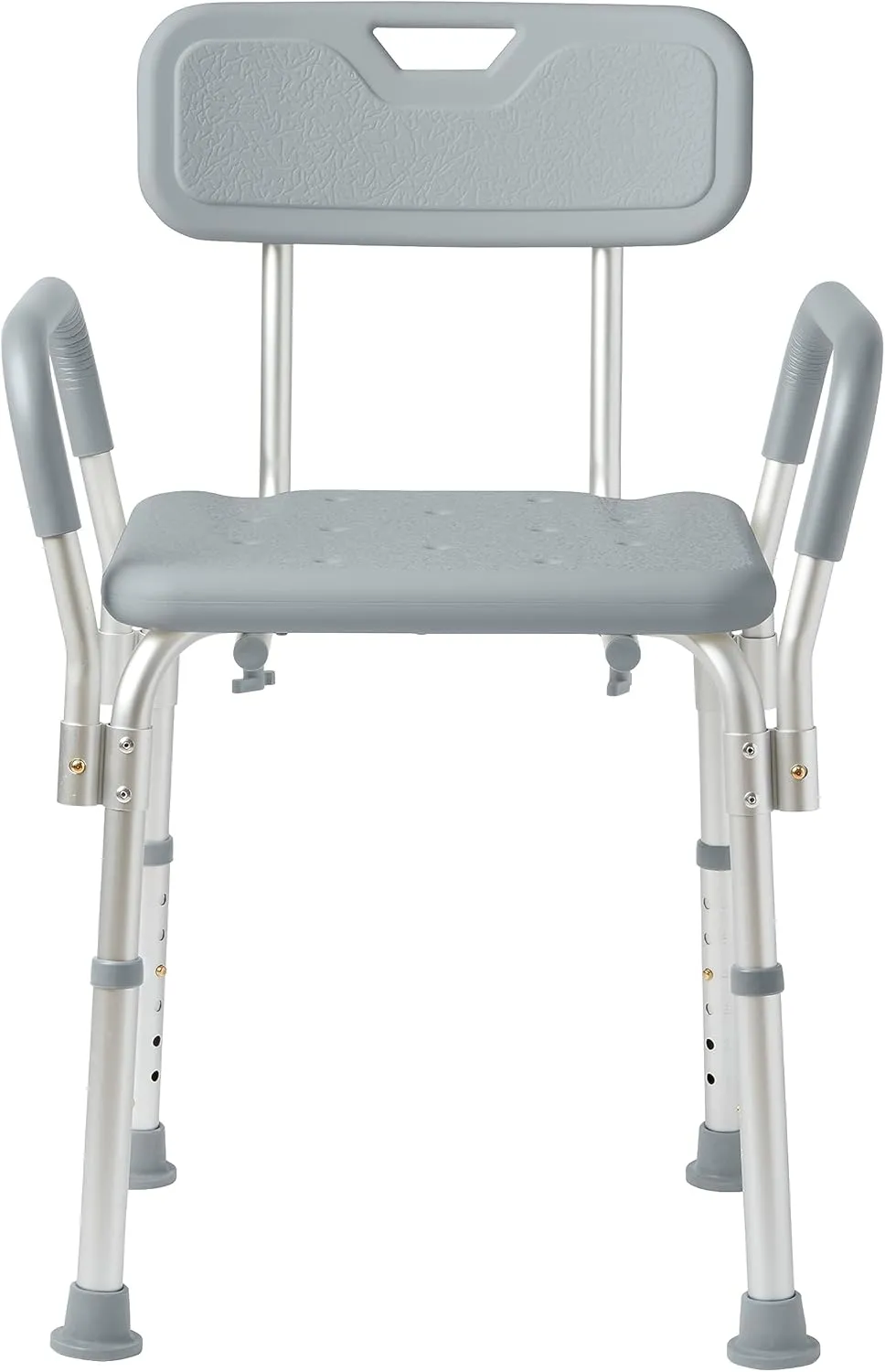 Medline Shower Chair with Backrest and Padded Armrests - 350 lb. capacity, Bath Bench, Seat, Stool for Independent Adult, Seniors, Elderly & Disabled Patients