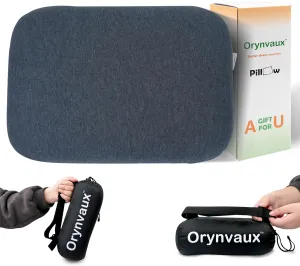 Memory Foam Camping Pillow, Portable Travel Pillow with Breathable Detachable Pillowcase, Compact & Lightweight for Camping, Hiking, Backpacking, Airplane Travel, Includes Storage Bag