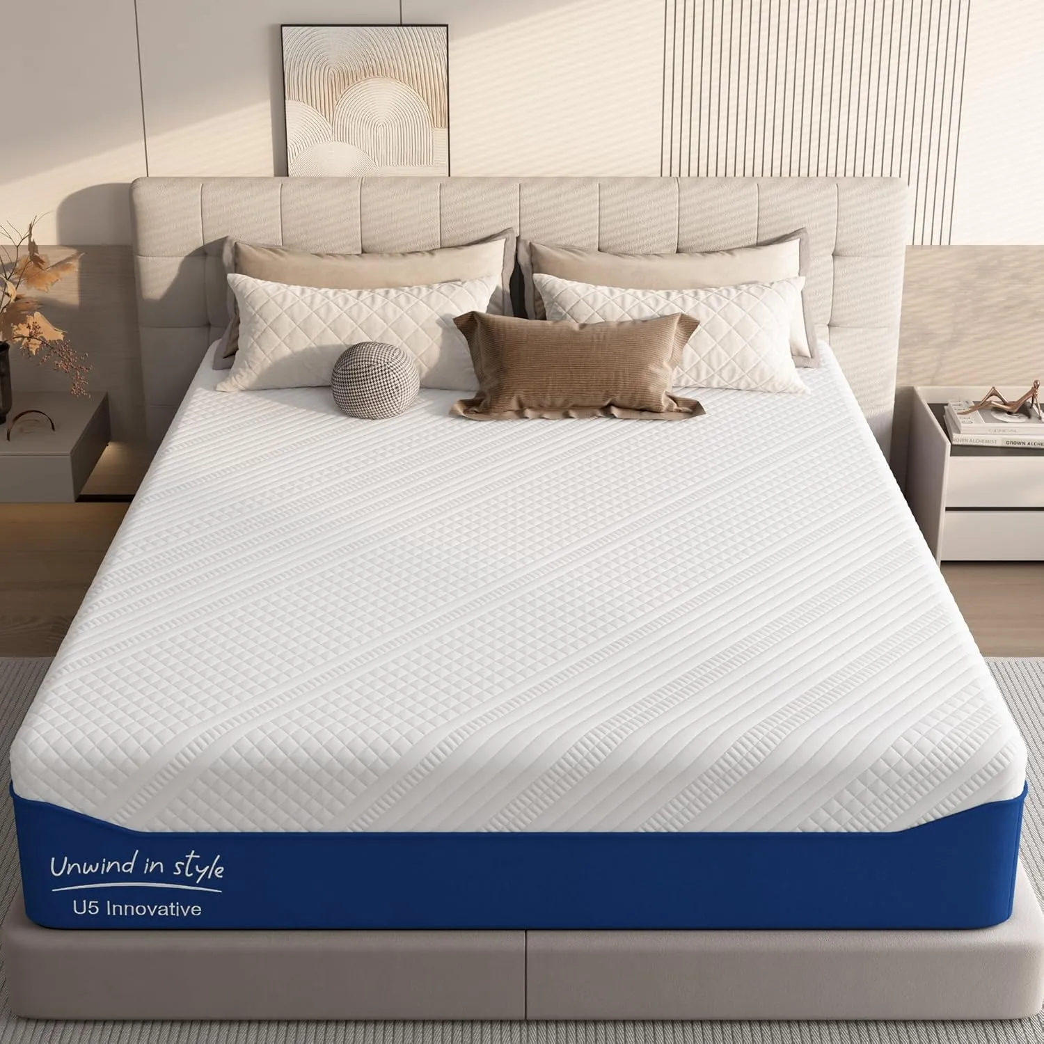 Memory Foam Mattress, 12 Inch Queen Mattress in a Box, Cooling Gel Infused Mattress for Pressure Relief, Bed in a Box CertiPUR-US Certified & Fiberglass Free, Washable Cover
