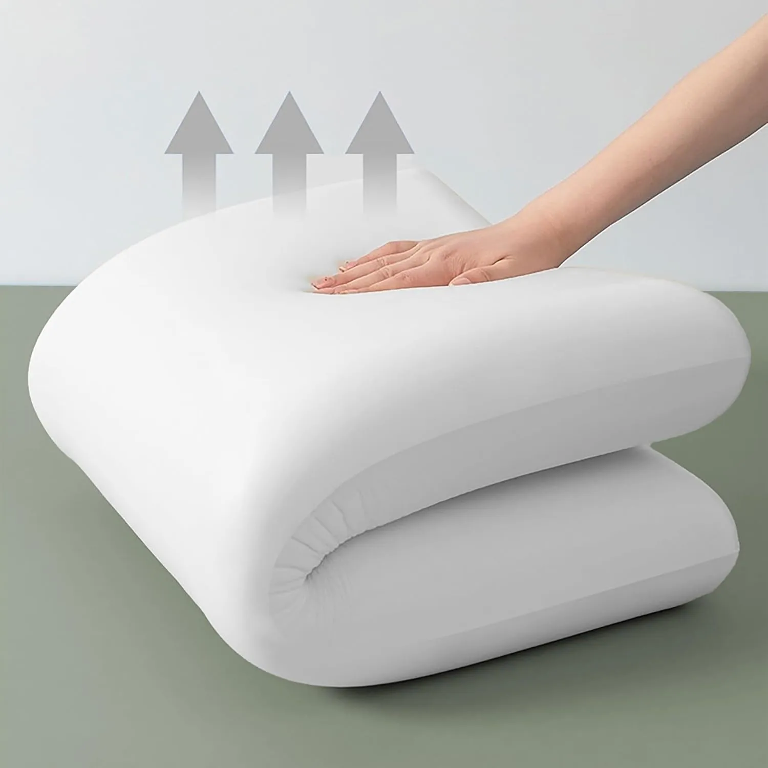 Memory Foam Pillow, Cooling Cover Memory Foam Pillow, Bed Pillow for Sleeping, Queen Size, White