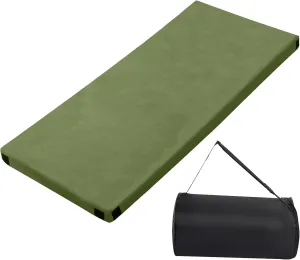 Memory Foam Sleeping Mat for Camping Mattress with Velcro Connectors Perfect for Outdoor Adventures and Home Use Roll Up Design for Easy Transport and Setup 75" D x 25" W x 2.5" H