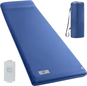 Memory Sleeping Pad, Ultra-Thick Inflatable Sleeping Pad for Camping, Easy Inflate & Deflate, Inflatable Sleeping Mat for Camping Backpacking Hiking Traveling Tent (Navy, One Size)