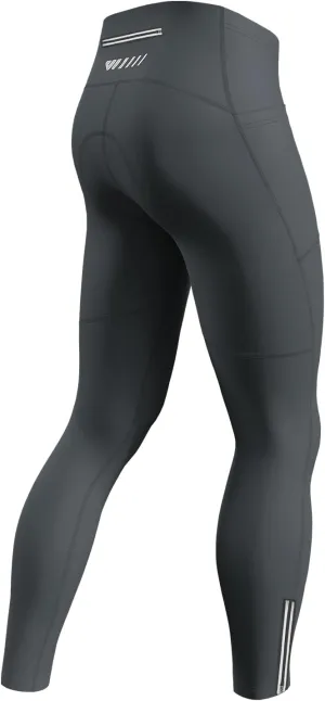 Mens Cycling Pants,4D Padded Road Bike Bicycle Tights Outdoor Biking Leggings with Pockets