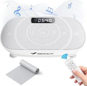 MERACH Vibration Plate Exercise Machine, Whole Body Workout Equipment for Women, Bluetooth and Silicone Pedal, Vibration Plate with Auto Mode, Vibrate Fitness Platform for Home