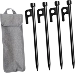 Metal Ground Stakes 1 Set of Tent Pegs for Camping Canopy and Outdoor Use Heavy Duty Stakes