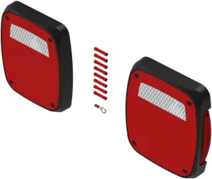 Metalcloak Molded LED Replacement Tail Light Kit, Compatible with Jeep CJ, YJ, TJ, LJ, Best LED System for Your Vehicle, Truly Custom Upgrade, Molded ASA Led Housing, and Easy to Install