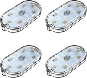 Mini LED Closet Light Wireless Touch Light USB Rechargeable Multi Color Cabinet Lighting for Bedroom Wardrobe Counter Kitchen (4Pcs/Pack) (Colorful)