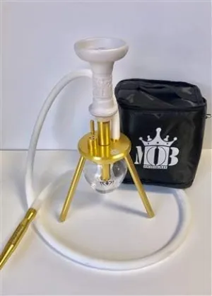 Mini Spider Hookah – Small and Portable Hubbly Bubbly with a Classy Modern Design – Designed for Exceptional Smoking Experience – Makes a Great Gift (Gold)