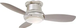 MINKA-AIRE Concept II LED 44" Hugger Ceiling Fan with Integrated LED Light in Polished Nickel Finish, F518L-PN