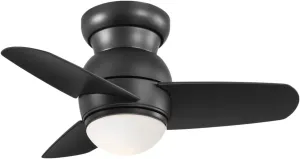MINKA-AIRE F510L-CL Spacesaver 26 Inch Ceiling Fan with Integrated LED Light Kit in Coal Finish