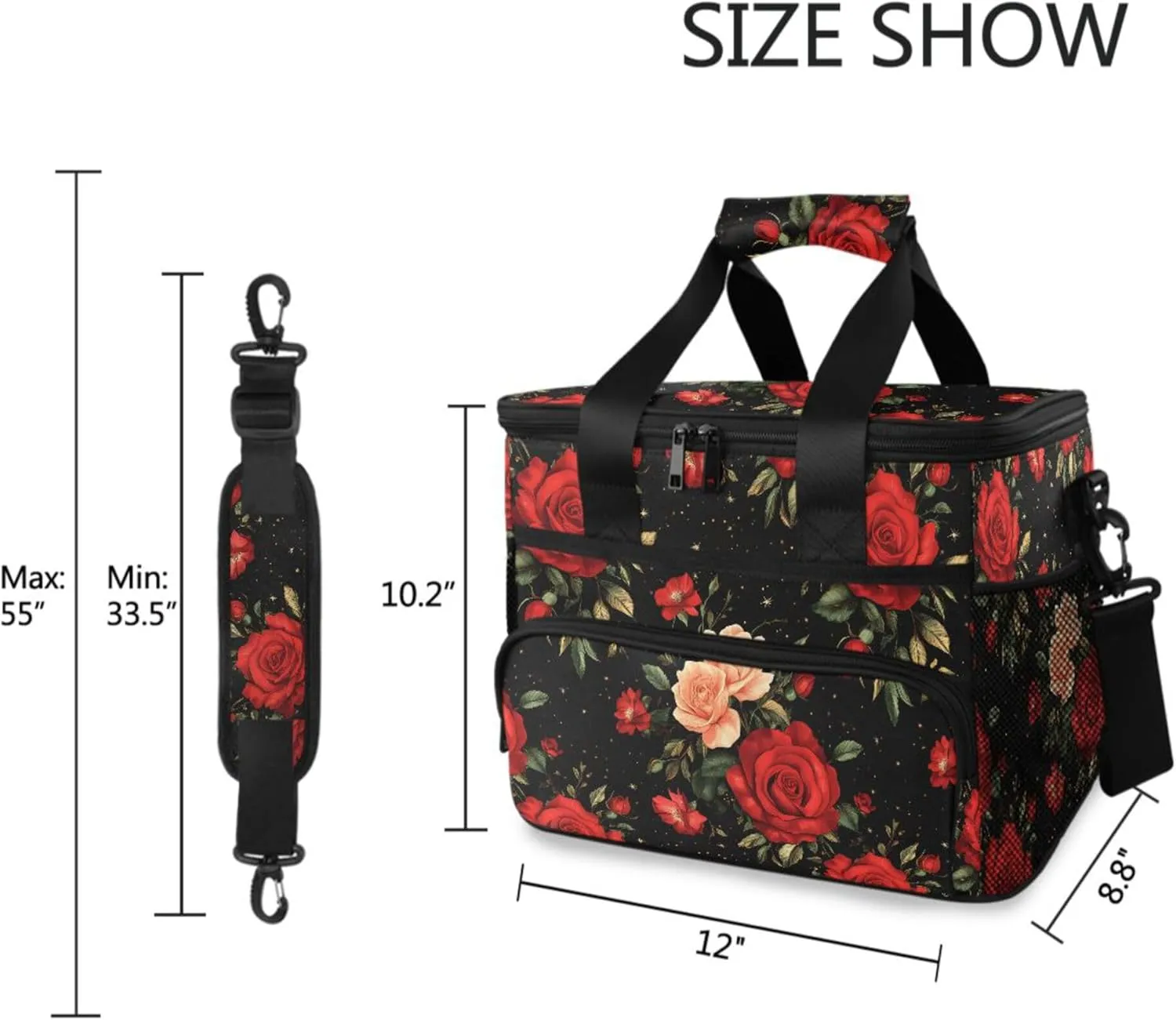 MNSRUU Cooler Bag Green Cactus Soft Cooler Bag Insulated Lunch Totes Picnic Bag Beach Cooler Lunch Box Container with Adjustable Shoulder Strap