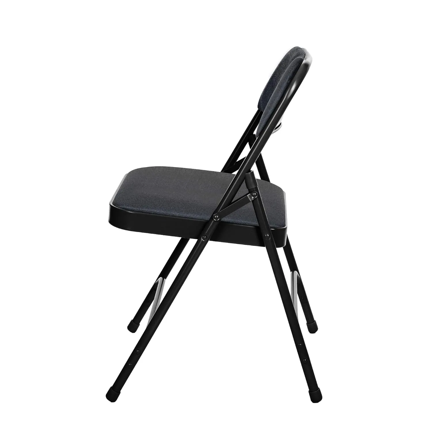 Modern Black Foldable Study Chair and Base Metal Legs for Students (Pack of 2 Pcs)