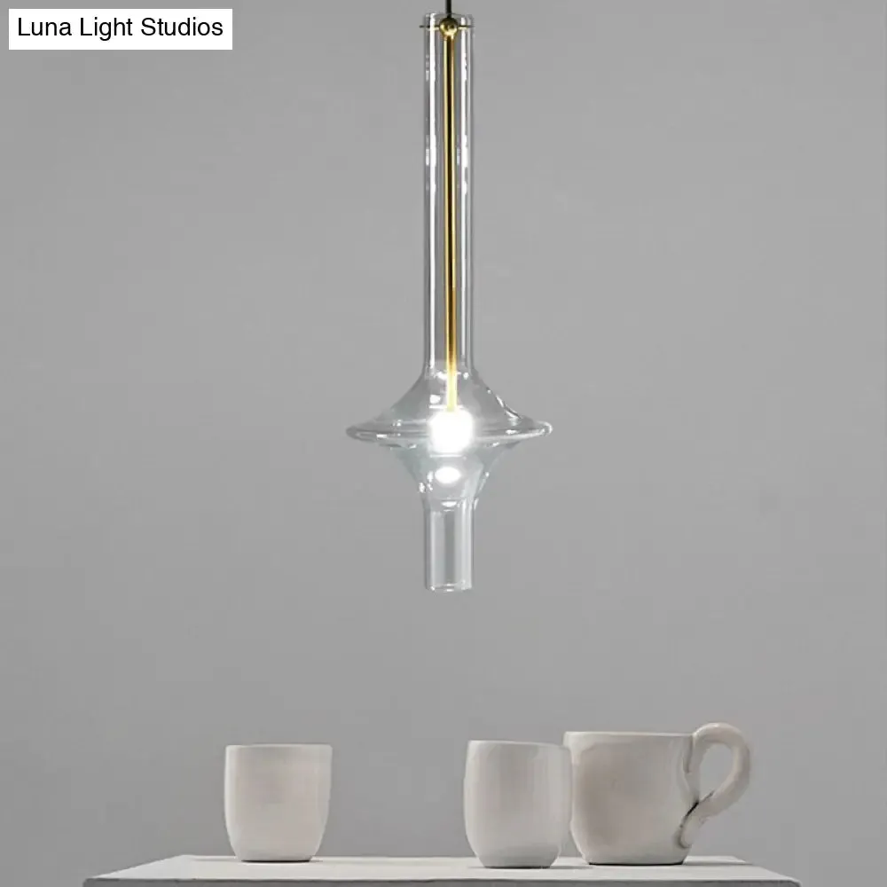 Modern Glass Pendant Light for Dining Room - 1-Light Hanging Lamp