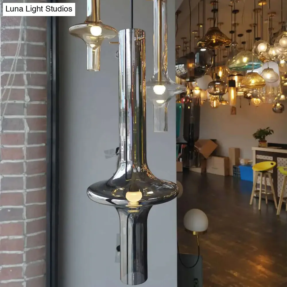 Modern Glass Pendant Light for Dining Room - 1-Light Hanging Lamp