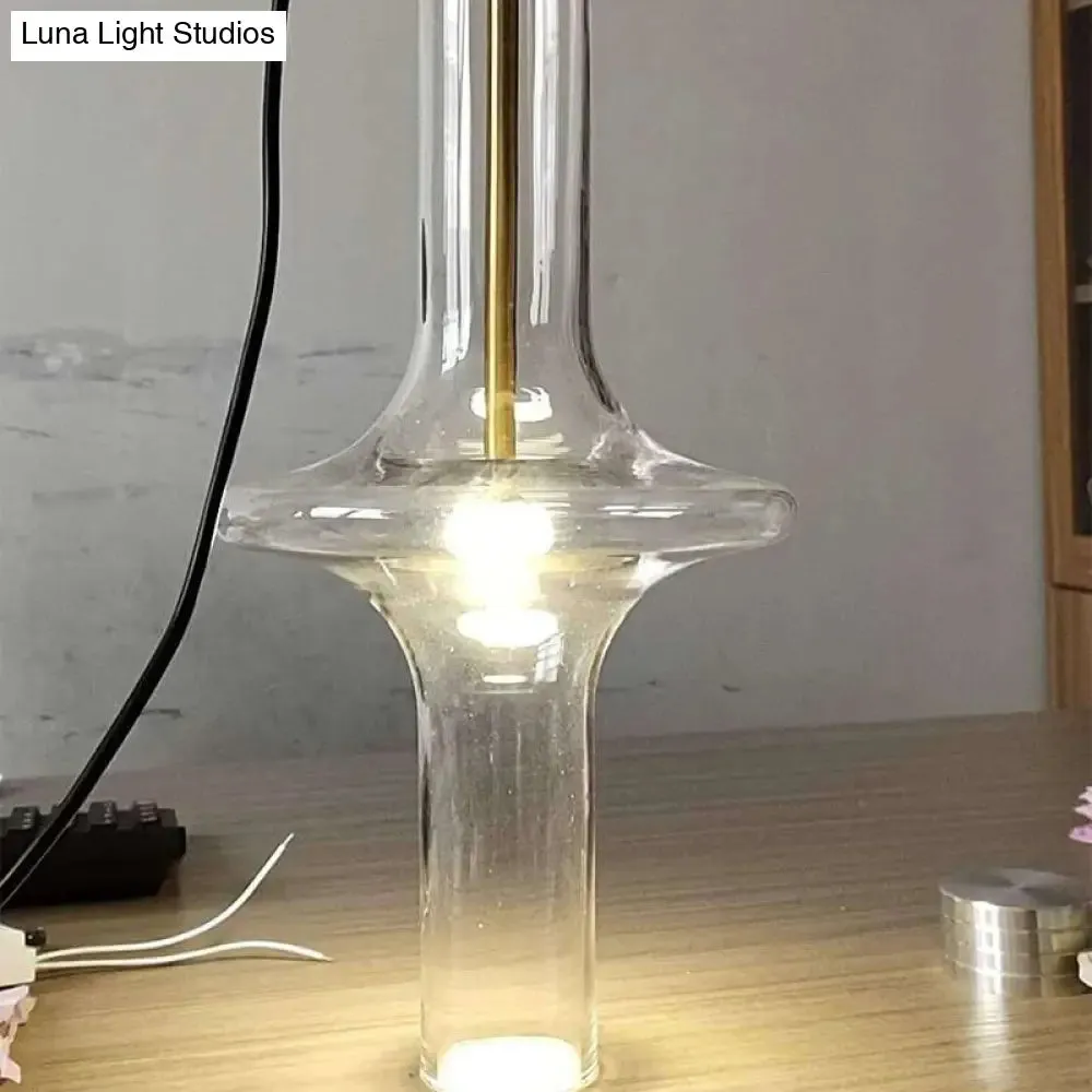 Modern Glass Pendant Light for Dining Room - 1-Light Hanging Lamp