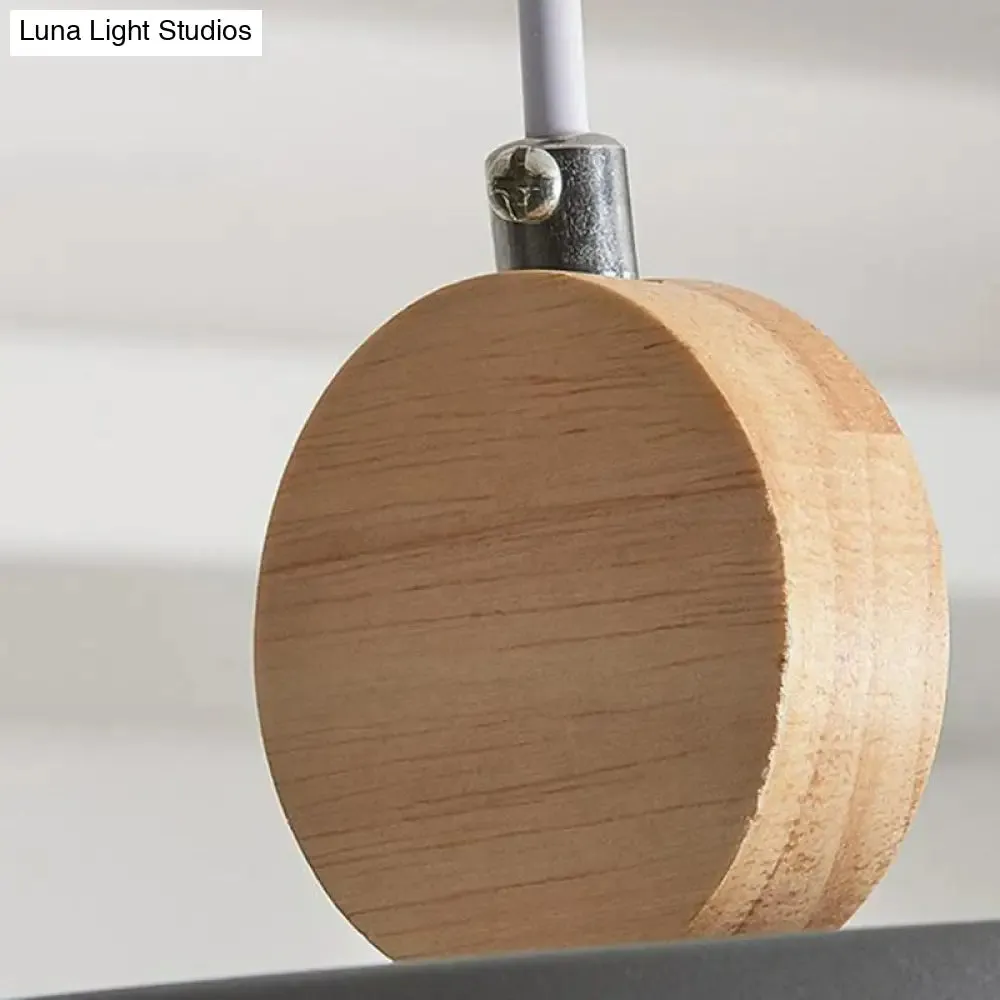Modern White LED Hanging Pendant - Simplicity Acrylic - 3 Heads - Dining Room Ceiling Lamp