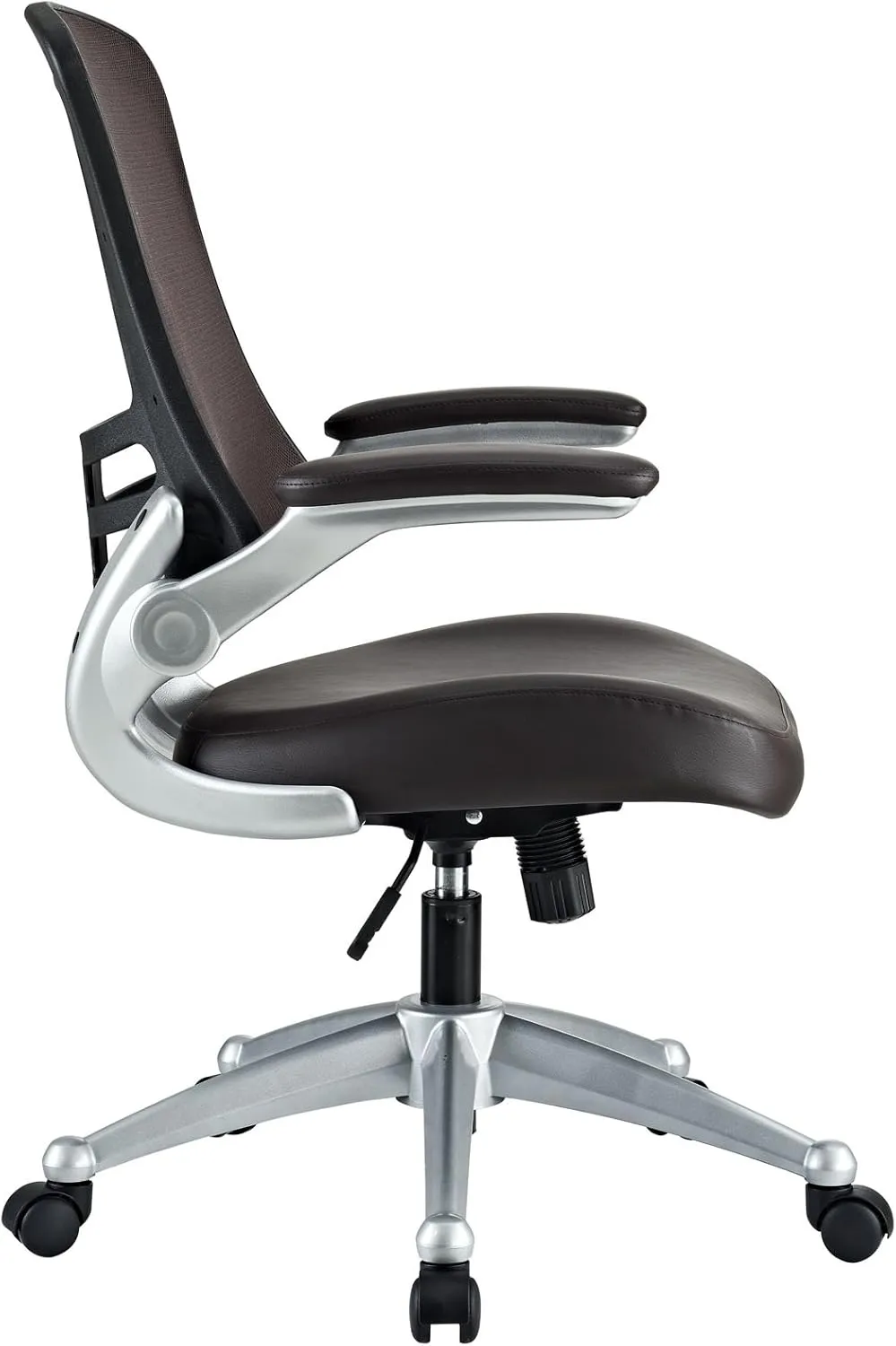 Modway Attainment Mesh Back and Vinyl Seat Modern Office Chair in Brown