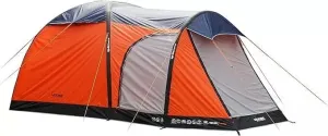 Moose Outdoors QwikFrame 4 Berth Tent in Orange, Blue & Grey FREE AIRBED