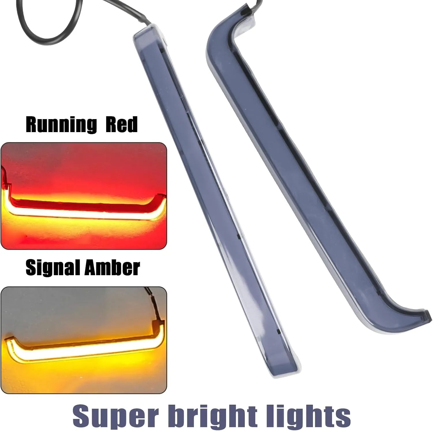 Motorcycle Tracer Saddlebag Turn Signals LED Light, Brake Light with Amber Flow Light for Harley CVO Street Glide FLTRXSE 2024-2025 FLHX, ABS Plastic, Smoke