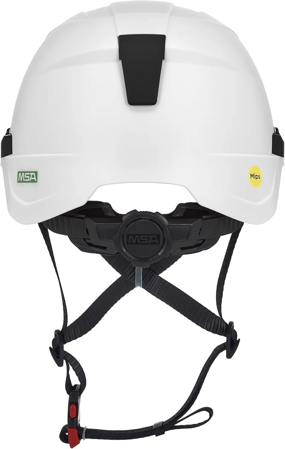 MSA V-Gard H2 Pro Safety Helmet with Comfortable Fas-Trac III Ratchet Suspension |Push-Button Accessory Rail and Universal Lighting Clips | MIPS® Protection System | Standard Size