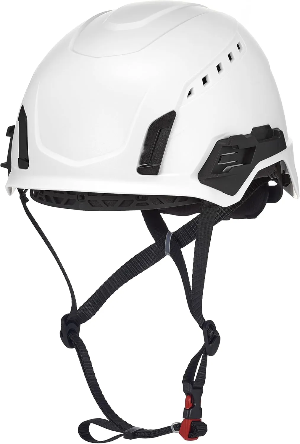 MSA V-Gard H2 Pro Safety Helmet with Comfortable Fas-Trac III Ratchet Suspension |Push-Button Accessory Rail and Universal Lighting Clips | Standard Size