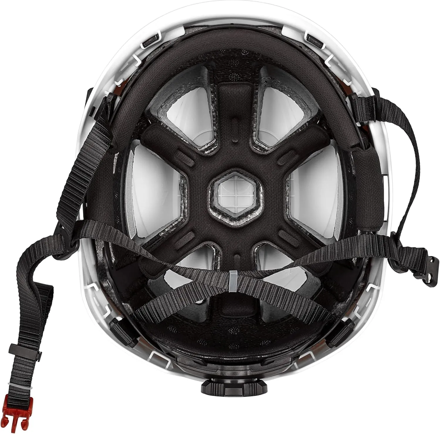 MSA V-Gard H2 Pro Safety Helmet with Comfortable Fas-Trac III Ratchet Suspension |Push-Button Accessory Rail and Universal Lighting Clips | Standard Size
