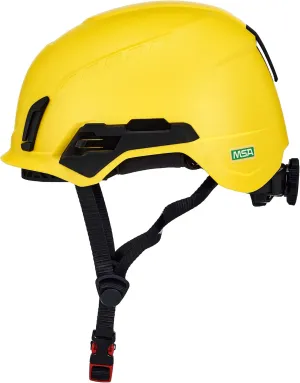 MSA V-Gard H2 Pro Safety Helmet with Comfortable Fas-Trac III Ratchet Suspension |Push-Button Accessory Rail and Universal Lighting Clips | Standard Size