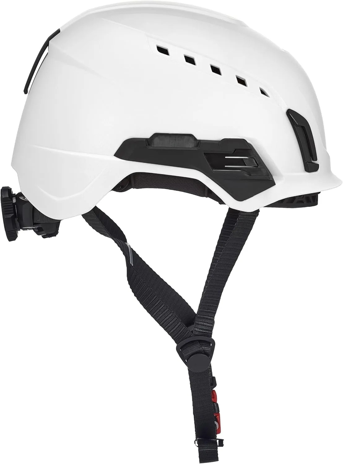 MSA V-Gard H2 Pro Safety Helmet with Comfortable Fas-Trac III Ratchet Suspension |Push-Button Accessory Rail and Universal Lighting Clips | Standard Size