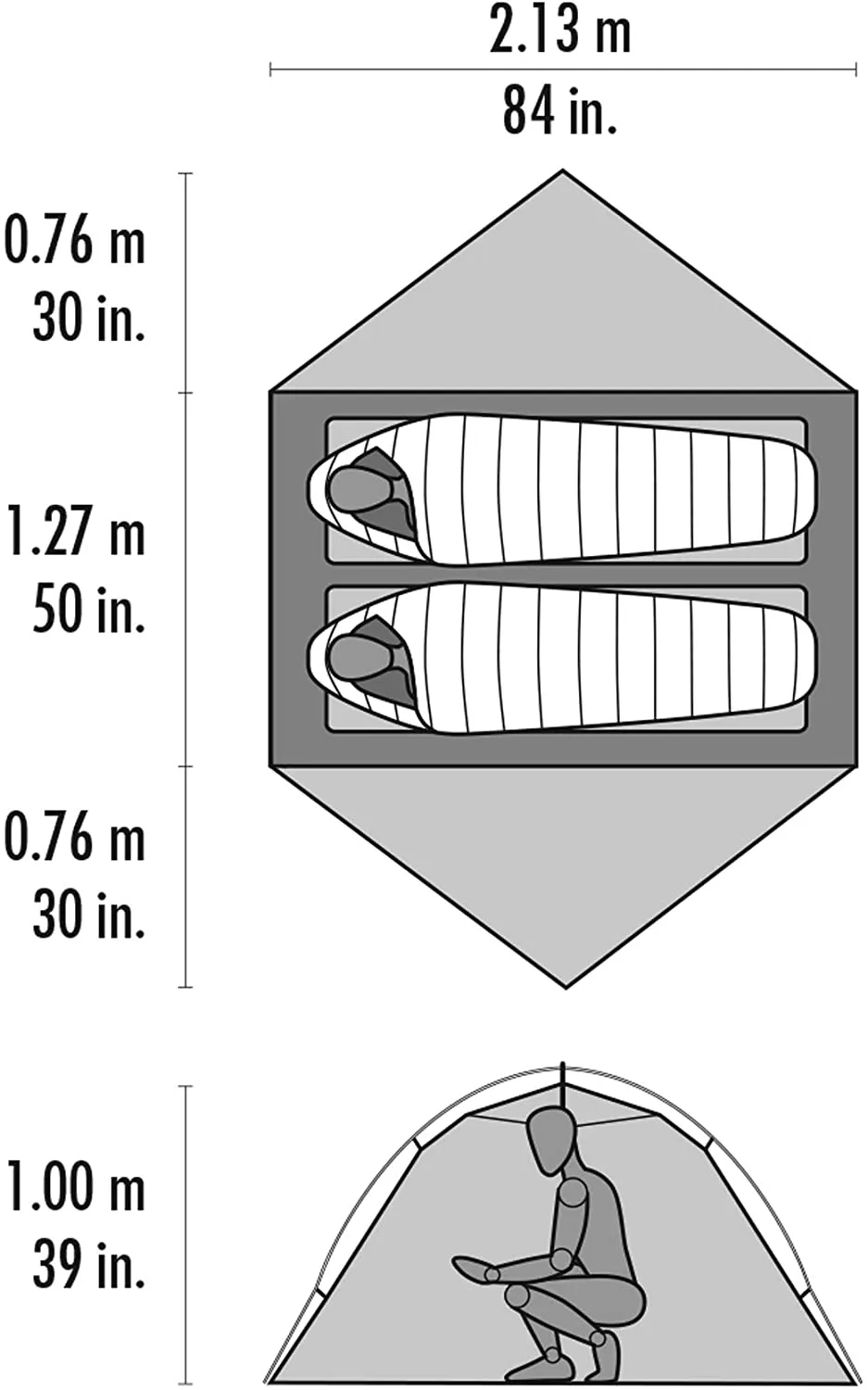 MSR Hubba hubba Lightweight 2 Person Backpacking Tent