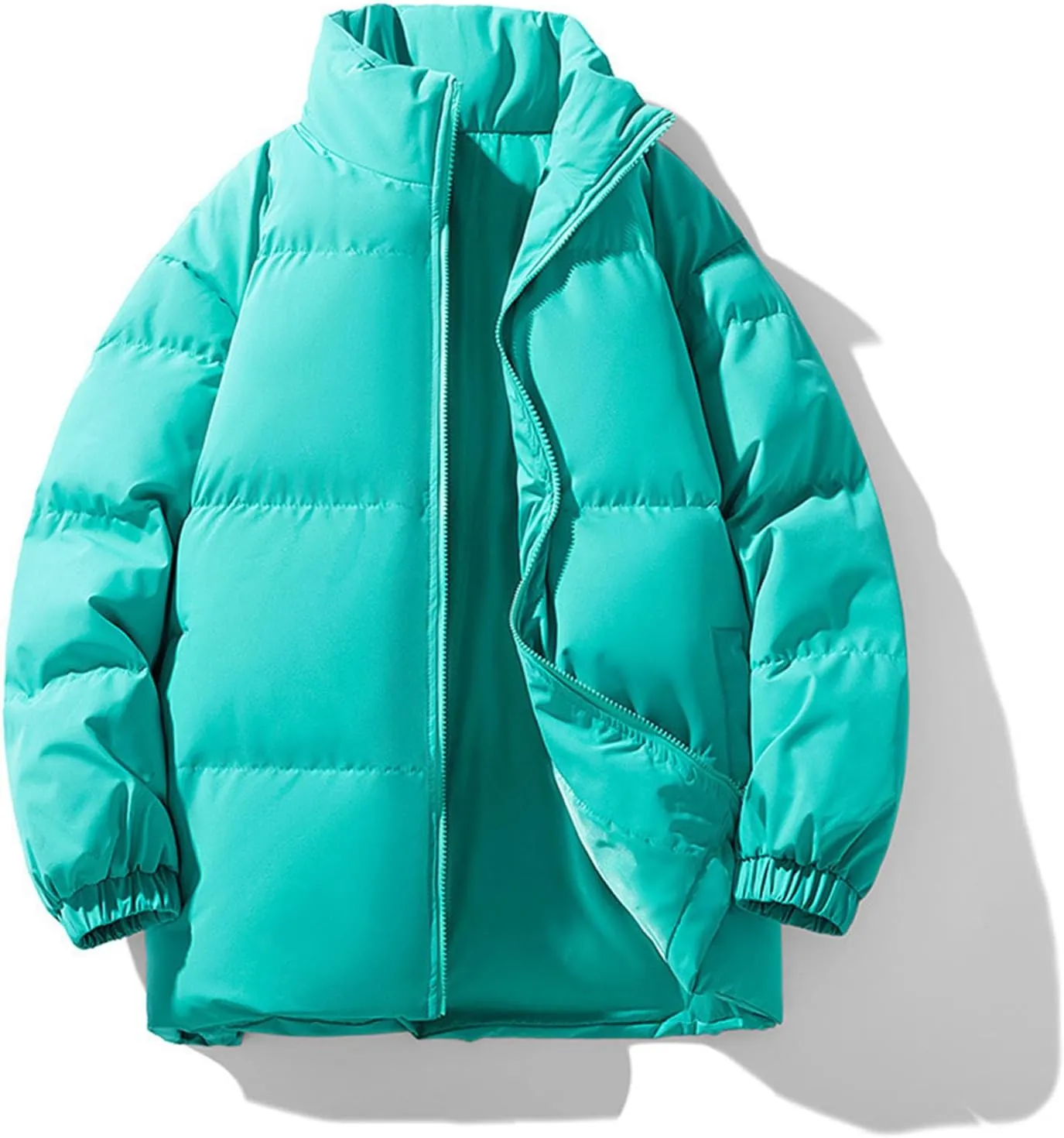 Muscularfit Men's Winter Jacket Heavyweight Quilted Puffer Parka Coat Lightweight Water-Resistant Snap Front Puffer Jackets