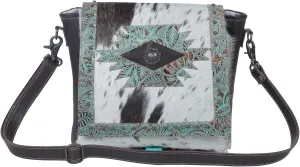 Myra Bag Teal Flowers Concealed Bag S-3979