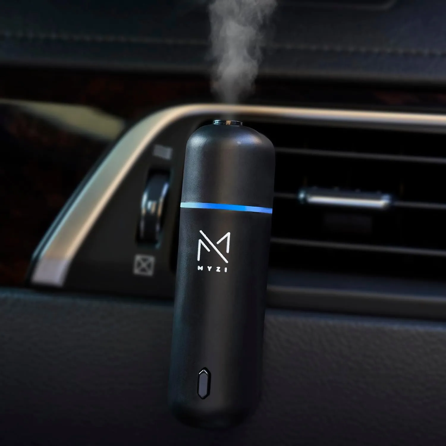MYZI Car Air Freshener Diffuser, Waterless Diffuser Car Essential Oil Diffuser with 6 Refill Scents, Car Diffuser Air Freshener Car Fragrance Diffuser
