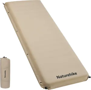 Naturehike 4"/10cm Ultra Thick Foam Self Inflating Sleeping Pad, R9.5 Patchwork Sleeping Mats with 75D Fabric, 4 Seasons Air Mattress for Camping, Travel, Car, Tent, Cot, Hiking