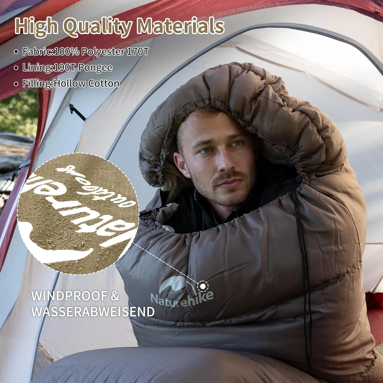 Naturehike Sleeping Bags for Adults, 23-39℉ Mummy Backpacking Sleeping Bag, 0 Degree Lightweight Sleeping Bag Warm for Camping, Hiking