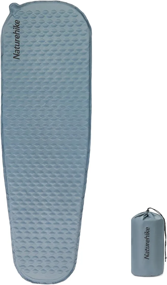 Naturehike Ultralight Self Inflating Insulated Sleeping Pad, 1.4in Lightweight Rectangular/Mummy Sleeping Mat for Camping Backpacking Hiking Traveling, ISPO Award Winner 2024