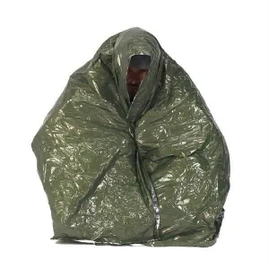 NDuR Emergency Survival Blanket Olive -Silver