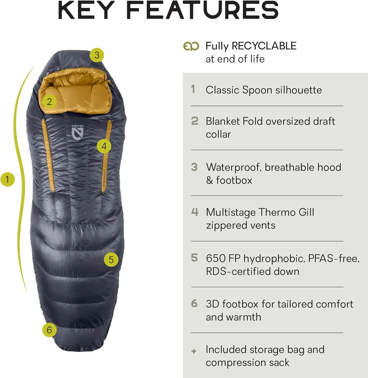 NEMO Equipment Disco Men's & Women's Endless Promise Down Sleeping Bag