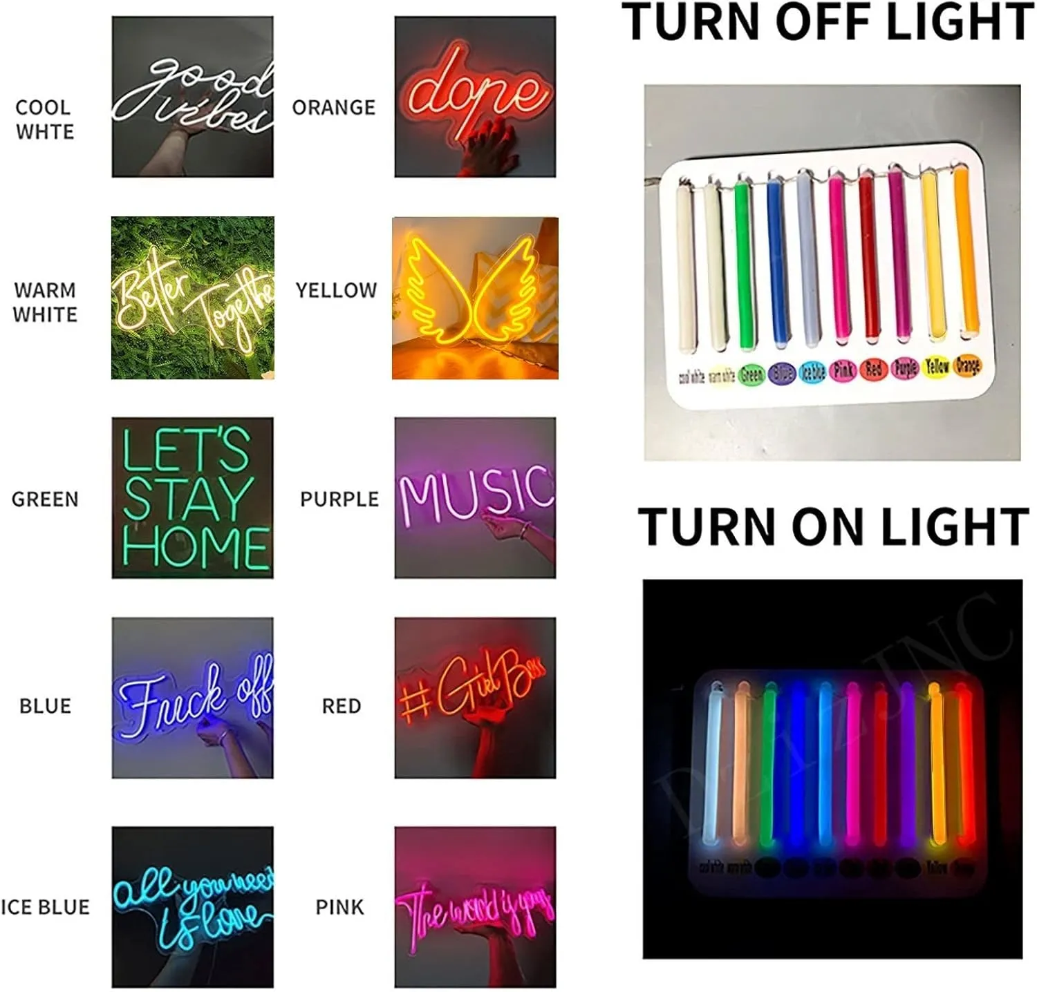 Neon Signs Les’t Cook Personalized Custom Led Neon Lights Signs with Remote Control Dimmable for Bedroom Home Bar Birthday Party Wedding Wall Decors(Warm White,55x21cm)