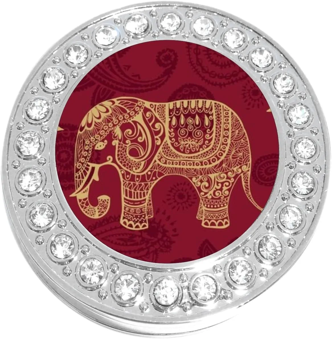 NewCharms Henna Elephant Purse Hanger with Bling - Keeps Your Bag Off The Floor and Folds to Fit in Your Handbag