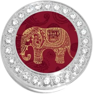 NewCharms Henna Elephant Purse Hanger with Bling - Keeps Your Bag Off The Floor and Folds to Fit in Your Handbag