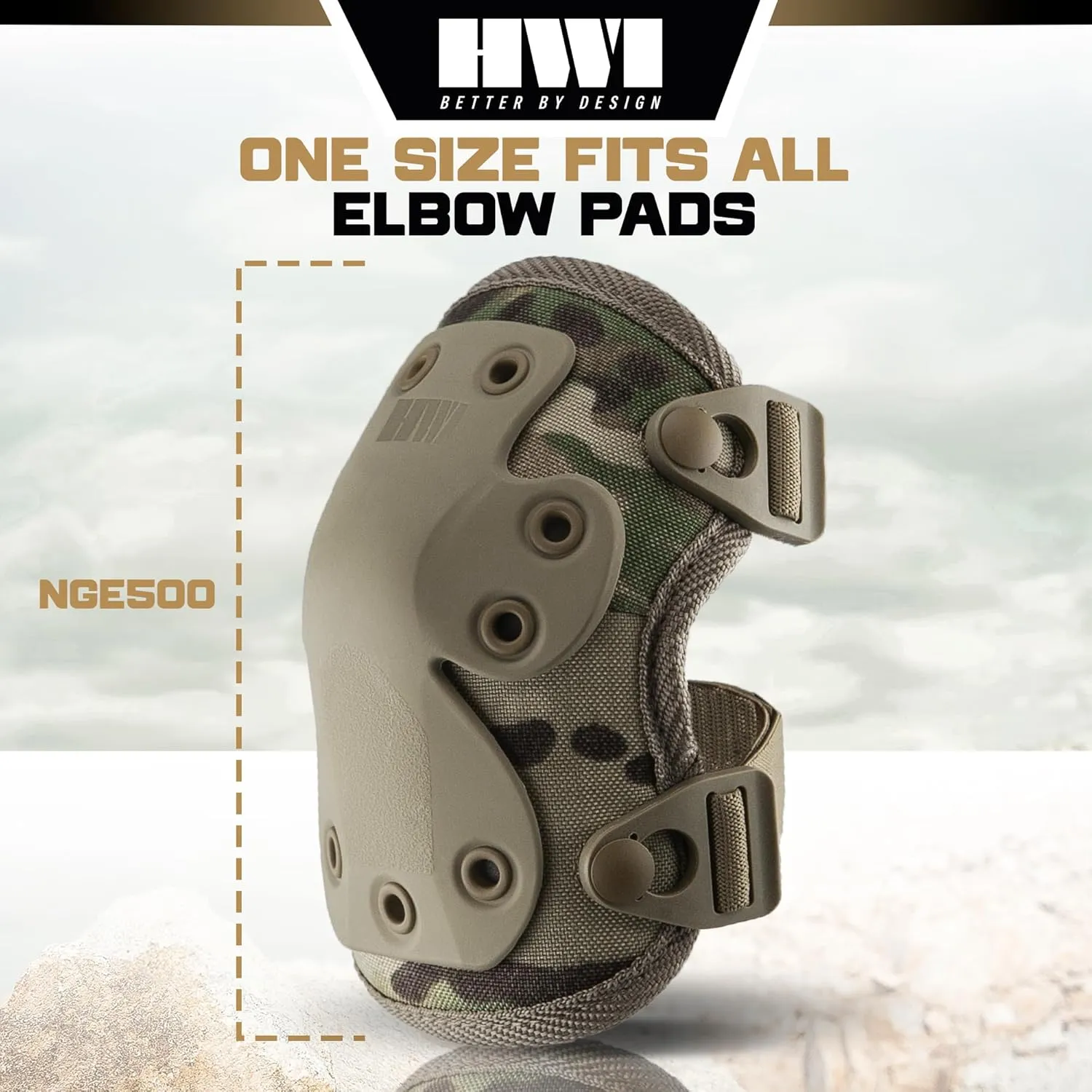 Next Generation Elbow Pad for Protection: Combat, Mechanics, Construction, Hunting, Landscaping, Outdoor Survival, Heavy Duty Industrial Grade, Adjustable