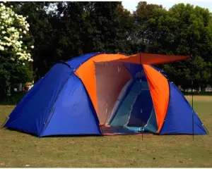 NIEH 5-8 Person Large Camping Tent Double Layer Waterproof Two Bedrooms Travel Tent for Family Party Travel Fishing 420x220x175CM
